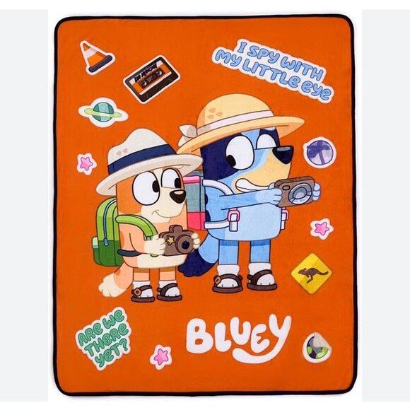 Bluey I Spy With My Little Eye Silky Soft Throw 46inchesX60inches New - Picture 2 of 6